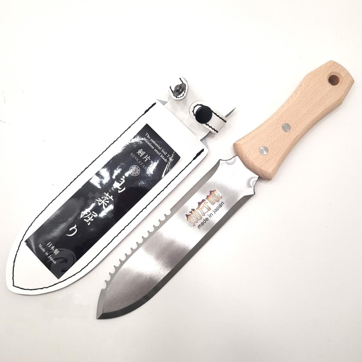 Hori hori in acciaio inossidabile, marca KEN KATABAMI.